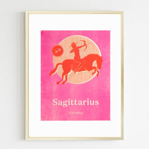 Zodiac Sign Risograph Prints: Sagittarius