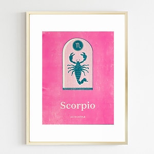 Zodiac Sign Risograph Prints: Scorpio